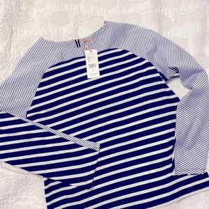 NWT Vineyard Vines mixed stripe panel top Size S